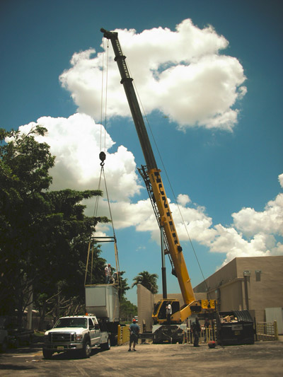 Generator Installation with Crane